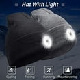 thumbnail image 4 of 4PCS LED Light Beanie Hat USB Rechargeable Winter Knitted Light UP Cap Headlight Hat Gifts, 4 of 8