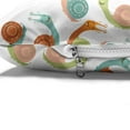 thumbnail image 4 of Snail Pet Bed, Garden Nature Rain Themed Colorful Cartoon Helix Animal Continuous Pattern, Resistant Pad for Dogs and Cats Cushion with Removable Cover, 24" x 39", White and Multicolor, by Ambesonne, 4 of 4