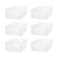 thumbnail image 3 of Caja de almacenamiento de zapatos transparente de 6 piezas, caja de zapatos/universal/estable con tapas/apilable/contenedor de zapatos para sandalias Soledad Organizador de almacenamiento de zapatos, 3 of 7