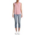 thumbnail image 5 of Time and Tru Women's Sleeveless Henley Popover Top, 5 of 6