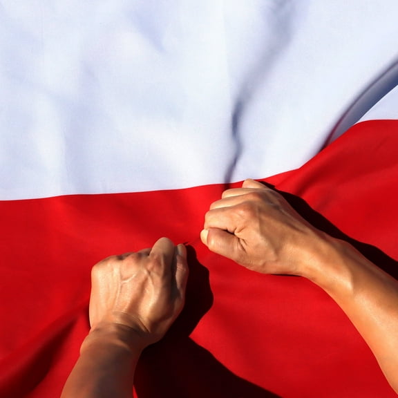 Anley Rip-Proof Double Sided 3-Ply Poland Flag 3x5 Foot - Republic of Poland Flags