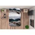 thumbnail image 2 of 3D Bosque Río Piedra Naturaleza Paisaje Funda de edredón Set Ropa de Cama Funda Nórdica, 2 of 3