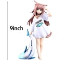 thumbnail image 2 of Cat Girl Eating Fish Figurine Model Standing Soybean Powder Anime Cartoon Game Fit Model Comic Character Model Toy 7.09 inch, 2 of 5