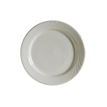

Tuxton China YEA-062 Monterey 6.25 in. Embossed Pattern China Plate - American white - 3 Dozen
