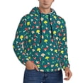 thumbnail image 2 of Fotbe Men's Hoodie with Mushrooms Pattern - Kangaroo Pocket Pullover Hooded Sweatshirt, Perfect for Daily Wear, Travel, and Home-X-Large, 2 of 7