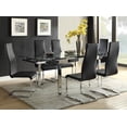 thumbnail image 4 of Bowery Hill Faux Leather Dining Side Chair in Black and Chrome (Set of 4), 4 of 5