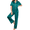 Blue Green, variant on Womens Cute Teddy Bear Silk Pajamas Set Button Down Satin Pjs Short Sleeve Sleepwear Loungewear 2 Piece