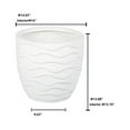 thumbnail image 2 of Luxen Home White MgO Wavy Design Planter, 2 of 6