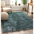 thumbnail image 1 of Well Woven Shimmer Shag Solid Plain Modern Luster Ultra Thick Soft Plush Area Rug, 1 of 6