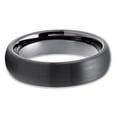 thumbnail image 2 of 6mm Black Tungsten Wedding Ring,Gunmetal Wedding Ring,Tungsten Carbide Ring,Engagement Ring,Dome Ring, 2 of 4