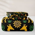 thumbnail image 5 of jejeloiu Safari Giraffe Twin Quilt Set For Men Women,Ethnic Pattern Twin Coverlet Set,Black Yellow,2pcs, 5 of 7