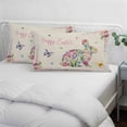 thumbnail image 4 of Easter Bunny Pillow Covers Queen, Spring Flower Daisy Tulips Vintage Leaves Soft Brushed Microfiber Breathable Throw Pillow Covers, Pillowcase with Zipper for Couch Sofa Bedroom Living Room 20"x30", 4 of 9