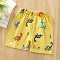 thumbnail image 2 of Gubotare Boy Shorts Toddler Baby Boy Elastic Waist Pull On Cotton Shorts for Littler Kids Boys Short Pants Summer Clothes (Light Yellow,Size 6-12 Months), 2 of 3