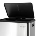 thumbnail image 6 of Elama 16 Gallon 2 Compartment Large 8 Gallon Split Stainless Steel Step Trash Bin with Slow Close Mechanism, 6 of 8