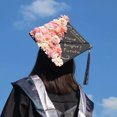 thumbnail image 2 of LCXmlly Faux Silk Flower Graduation Cap Embellishments Artificial Flowers Graduation Decorations Kit DIY Assorted Flower Glitter Stickers Number Letter Stickers (1 Set), 2 of 7