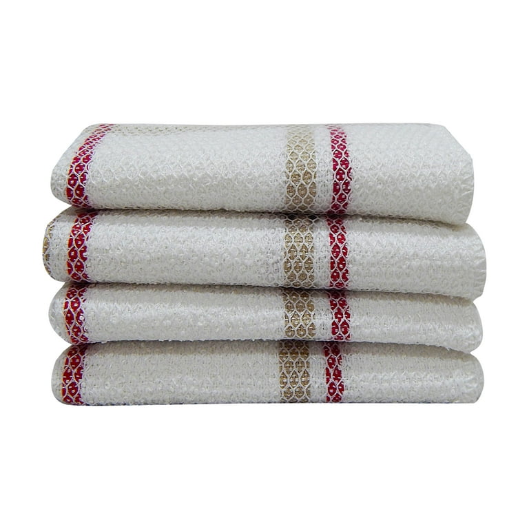  AmbeHome Kitchen Towels and Dishcloths Sets, Pack of 4