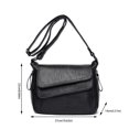 thumbnail image 3 of JAHH Multi-Pocket Leather Messenger Bag Women, Crossbody Shoulder Bag with Flapover Design - Water-Resistant Work Travel Purse for Laptop 𝐄ssentials, 3 of 4