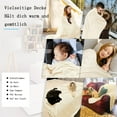 thumbnail image 4 of Chic Pompom Fringe Throw Blanket, Made Of Soft Lightweight Flannel For All Season Suitability, Perfect For Couch Bed Or Travel, Easy To Care For, Polyester Material, 4 of 5