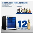 Wine Fridge, 12 Bottle Small Wine Cooler 3865℉ Standing Counter Top w
