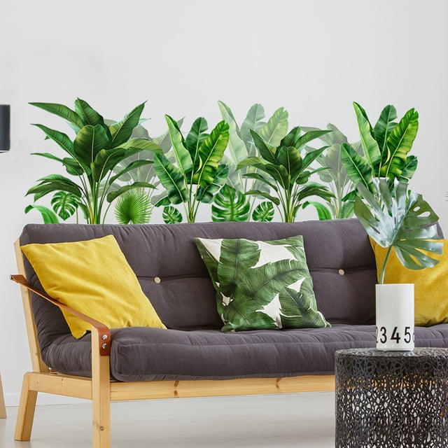 Pegatinas Pared Decorativas onlyliua para Sala de Estar Dormitorio Fondo Tropical Verde