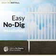 thumbnail image 3 of 41in H x 44in W (2 Panels) No Dig Zippity Burbank Fence Kit, No Dig Fence Panels, White Vinyl Fences for Yard, Temporary Fence for Backyard, White Picket Garden Border, DIY Fence ZP19057, 3 of 15