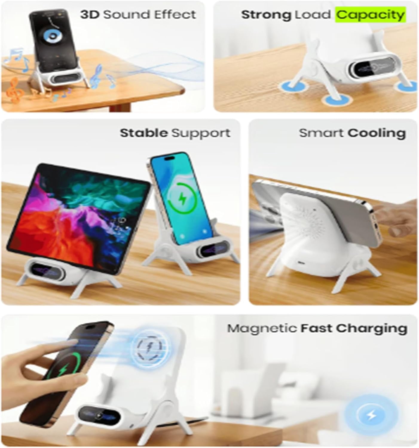 Multifunctional Wireless Fast Charger Phone Stand, Mini Chair Wireless Fast Charger Multifunctional Phone Holder, Cute Chair Shape Phone Charger Stand, Adjustable Desktop Phone Stand Charging (Pink)