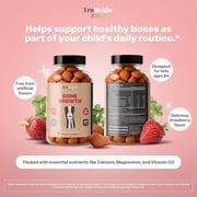 TruHeight Kids Bone Growth Gummies (Strawberry, Ages 2+) Tall Nutrition for Natural Growth for Kids & Toddlers - Vitamin D, Calcium, K, Magnesium Multivitamin, Bone Strength Vitamins, D3 K2, Taller
