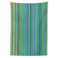 thumbnail image 3 of Ambesonne Abstract Tablecloth Rectangular Table Cover, Retro Thin Stripes, 52"x70", Multicolor, 3 of 4