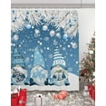 thumbnail image 5 of Christmas Gnome Shower Curtains for Bathroom Blue Fabric Shower Curtain Set, Xmas Merry Christmas Decoration Bathroom Decor Accessories with Hooks, Waterproof, 36x72inch - Winter Holiday Bath Curtains, 5 of 5