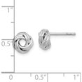 thumbnail image 4 of Sterling Silver Rhodium Plated Love Knot Post Earrings (7.97 X 4.43) Made In Thailand qe14936, 4 of 5