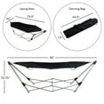 thumbnail image 6 of Lavish Home Foldable Portable Hammock with Stand for Outside Travel, Black, 6 of 6