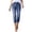 Blue, variant on Women's High Waisted Straight Leg Cropped Jeans Casual Trendy Summer Denim