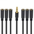 thumbnail image 3 of 4Pole TRRS Male To 5 Ports Aux Cable Earphone Mic Audio Adapter, 3 of 5