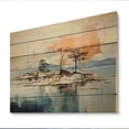 thumbnail image 2 of Designart "Coastalminimalism Coastal gracefulness" Modern Print on Natural Pine Wood, 2 of 5