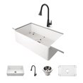 thumbnail image 2 of Houzer PTG-4300 WH-C White Sink & Accessories 31 5/16"x18 1/4"x9 1/4" 33-Inch Apron-Front Fireclay Single Bowl Kitchen Sink Apron Front, 2 of 9