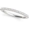 thumbnail image 1 of JewelMore 0.14 Carat Halo Round Diamond Antique Wedding Band for Women | 14K Solid White Gold |Lightweight Diamond Bridal/Engagement Jewelry Collection, 1 of 3