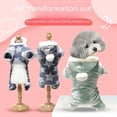 thumbnail image 2 of Ropa de franela para perros de cuatro patas, cálida y resistente al frío, con ositos de peluche, lindas prendas con capucha, ropa transformable para mascotas, 2 of 5