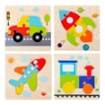 thumbnail image 1 of Wooden 3D Puzzle Tangram Shapes Learning Cartoon Animal Intelligence Puzzle Toys, 1 of 6