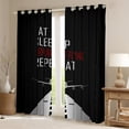 thumbnail image 2 of Homewish Eat Sleep Airplane Boy Curtains Pack of 2 (42x84 Each),Transportation Theme Curtains Blackout,Black Grey Bedroom Curtains,Breathable Home Decor, 2 of 6