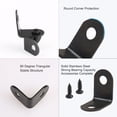 thumbnail image 4 of 12 x 12mm Angle Bracket Metal Black L Shaped Angle Brackets Corner Braces Support with Screws, 40pcs, 4 of 4