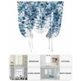 thumbnail image 6 of Blue Eucalyptus Tie Up Curtains for Window, Thermal Insulted Balloon Shade Adjustable Rod Pocket Curtains Valance Panels for Kitchen Bathroom Cafe 42 x 63 Botanical Leaves Pastoral Plants, 6 of 6