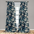 thumbnail image 2 of Nature Window Curtains, Wild Life Inspired Jungle Boho Butterfly Pattern With Hues Springtime Print, Lightweight Decor 2-Panel Set with Rod Pocket, Pair of - 28"x95", Dark Sky Blue Dusk, by Ambesonne, 2 of 3
