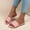 Pink, variant on Women's Slip On Flat Sandals Summer Open Toe Slide Sandals