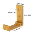 thumbnail image 2 of Unique Bargains 4 Pcs Foldable Foldable Coat Hook Wall Mount Invisible Gold Tone, 2 of 7