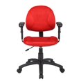 thumbnail image 1 of Boss Office Products Chaise de Travail en Microfibre de Luxe Posture Parfaite avec Bras Réglables en Rouge, 1 of 2