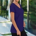 thumbnail image 2 of Erwazi Womens T Shirts V Neck Short Sleeve Basic Tees Summer Tops Casual Loose Shirts, 2 of 5
