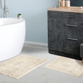 Superior Walworth Bathroom Washable Mat, 2-Piece Cotton Solid Cream ...