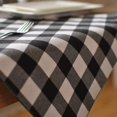 thumbnail image 4 of KIMODE Coton Buffalo Plaid Set de 4, 13 "x 19" Ferme Noir/blanc à Carreaux à la Main Résistant à la Chaleur Tapis de Table, Linge de Table à Manger Machine Lavable Minimaliste Maison Décorative, 4 of 7