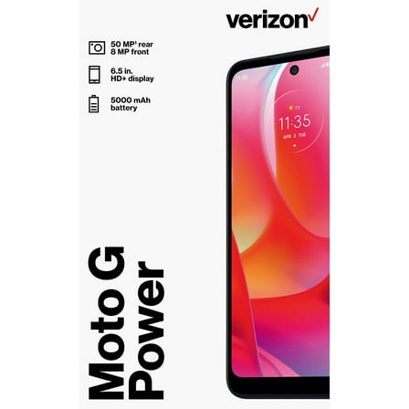 Pre-Owned Verizon Motorola G Power, 64GB, Green - Prepaid Smartphone