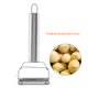 thumbnail image 5 of Pelador de frutas y verduras de acero inoxidable de doble función para patatas y zanahorias - Herramienta de cocina, 5 of 8